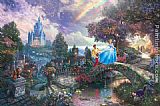 Thomas Kinkade Cinderella Wishes Upon a Dream painting